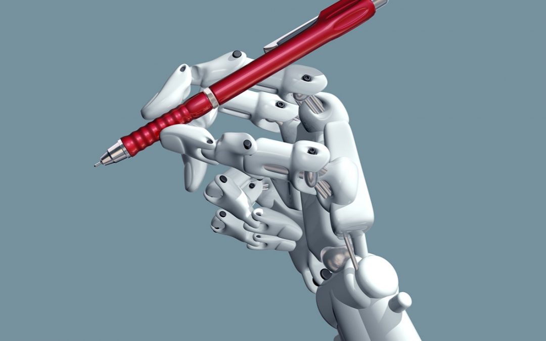 Robot hand with pen - Automated Handwritten Notes