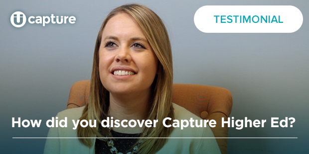 How did you discover Capture Higher Ed? | Jenae Jenison